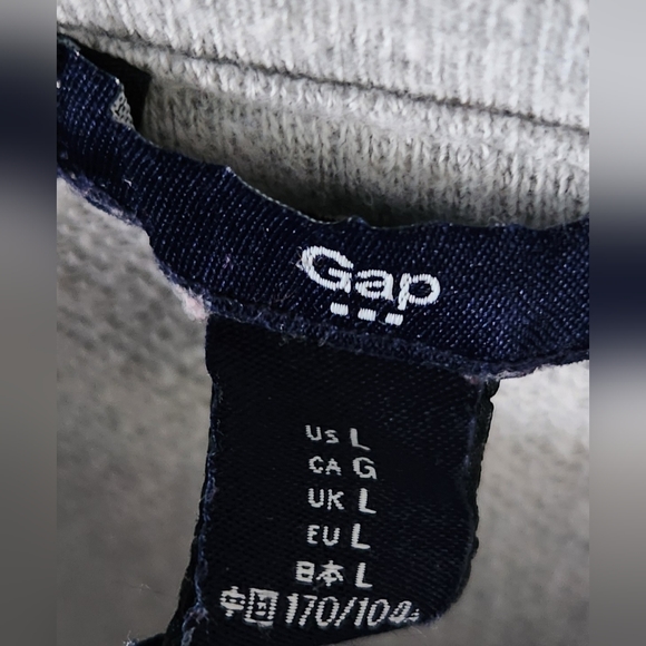 Gap Gray Long Sleeve Shirt with Lace - Picture 4 of 5